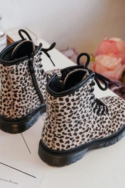 Outlet Dziecięce Botki Ocieplane z Suwakiem Beżowe Goopy Dzieci Chłopięce|Dziewczęce