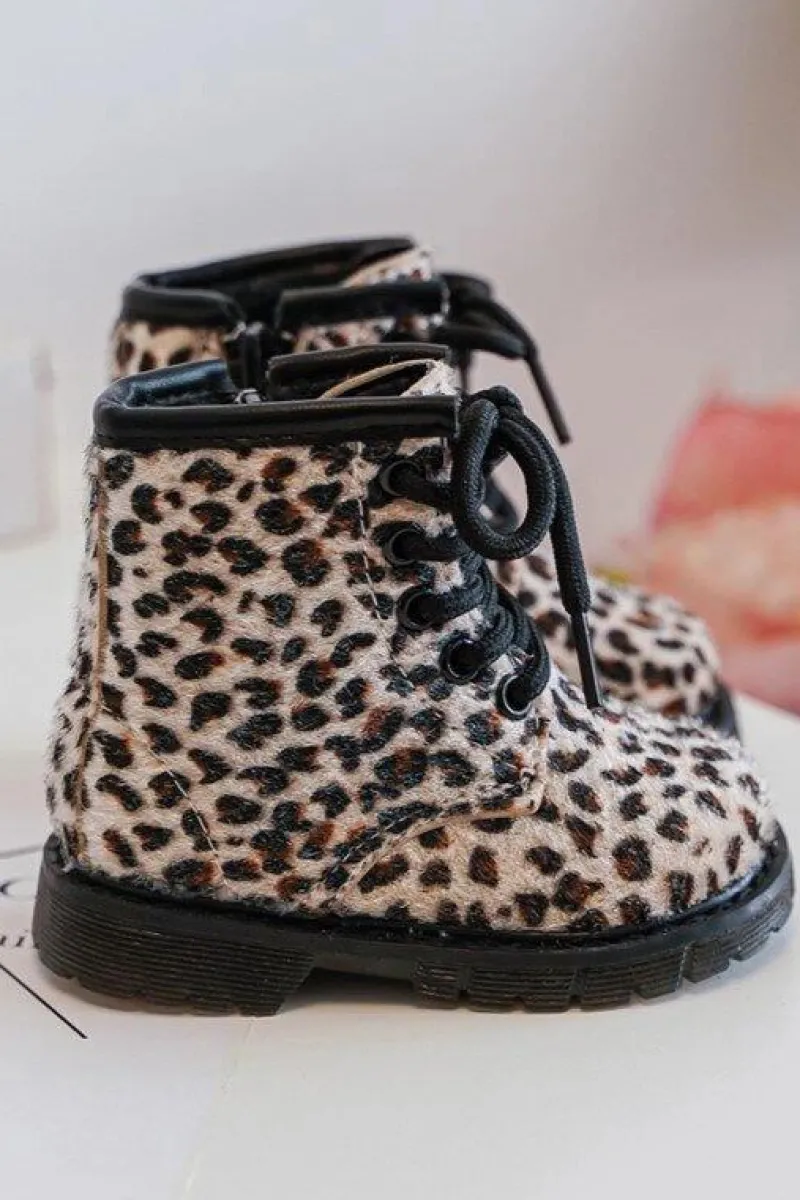 Outlet Dziecięce Botki Ocieplane z Suwakiem Beżowe Goopy Dzieci Chłopięce|Dziewczęce