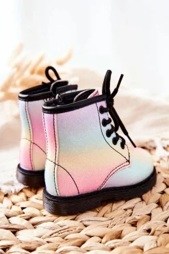 Chłopięce|Dziewczęce></noscript>Boto Dziecięce Botki Ocieplane z Suwakiem Pastelowe Goopy