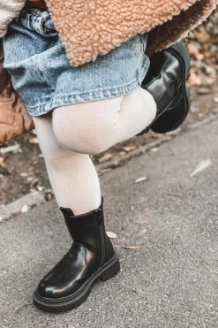 Clearance Dziecięce Botki Ocieplane Czarne Aletris Dzieci Dziewczęce