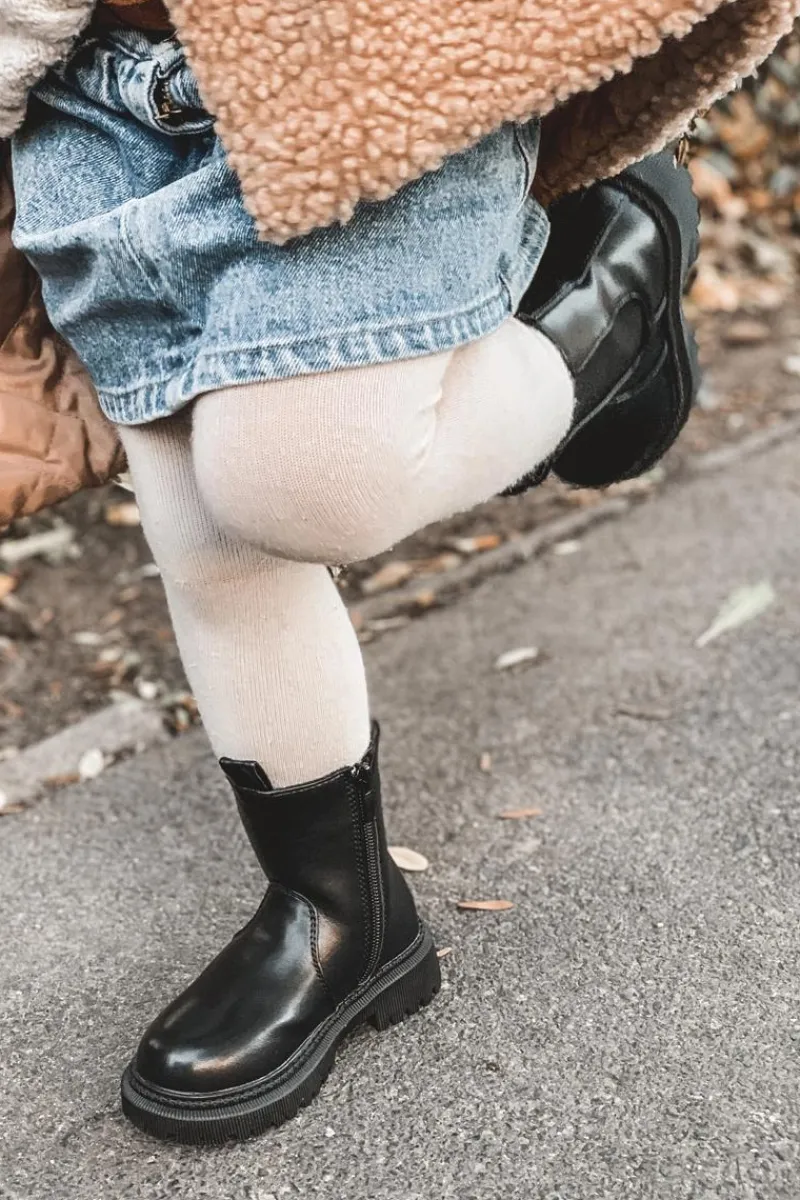 Clearance Dziecięce Botki Ocieplane Czarne Aletris Dzieci Dziewczęce