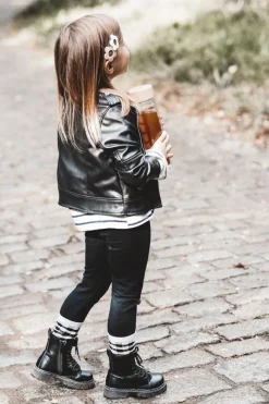 Online Boto Dziecięce Botki Skórzane Z Suwakiem Czarne Omua Czarny