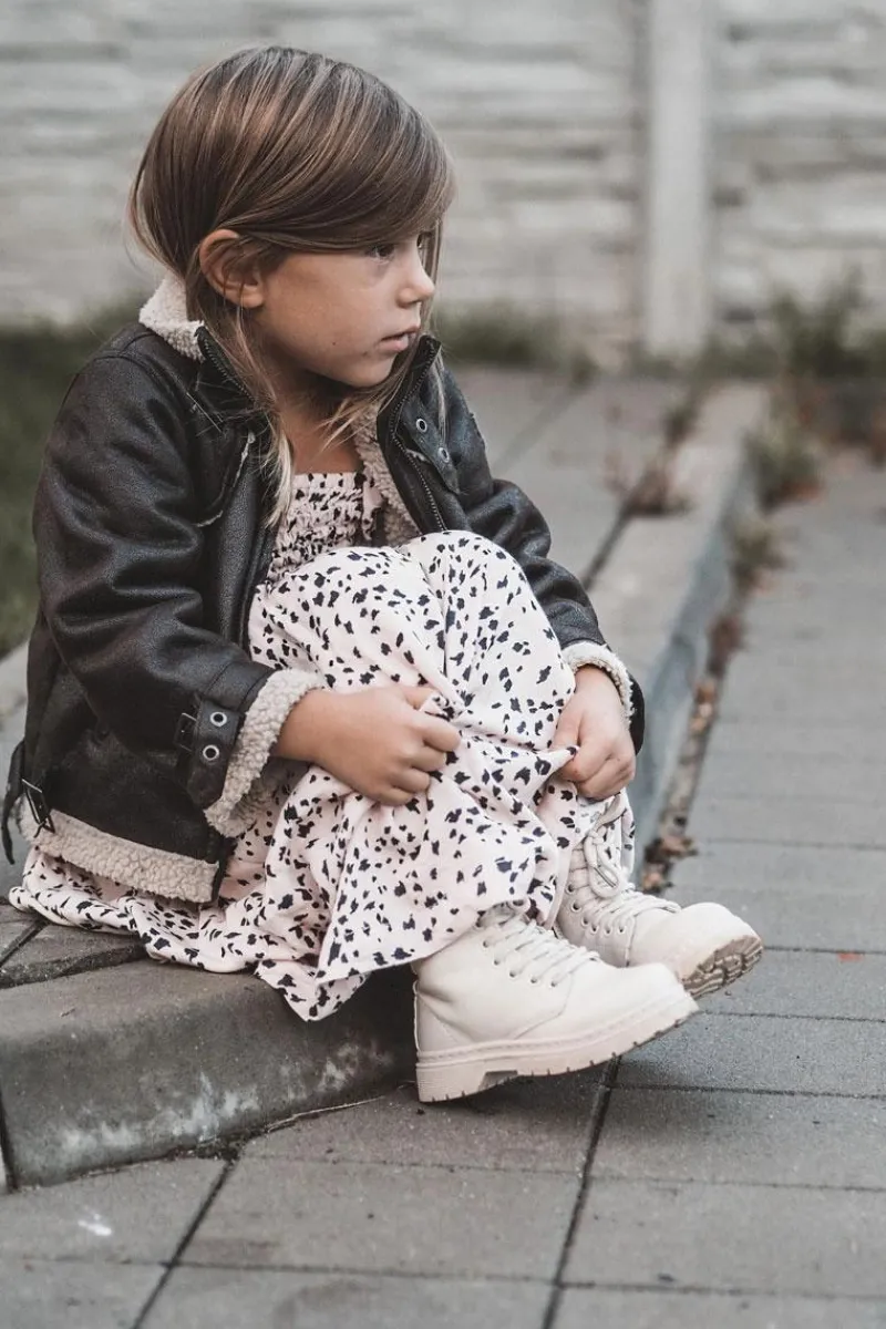 Sale Boto Dziecięce Botki Skórzane Z Suwakiem Beżowe Omua Beżowy