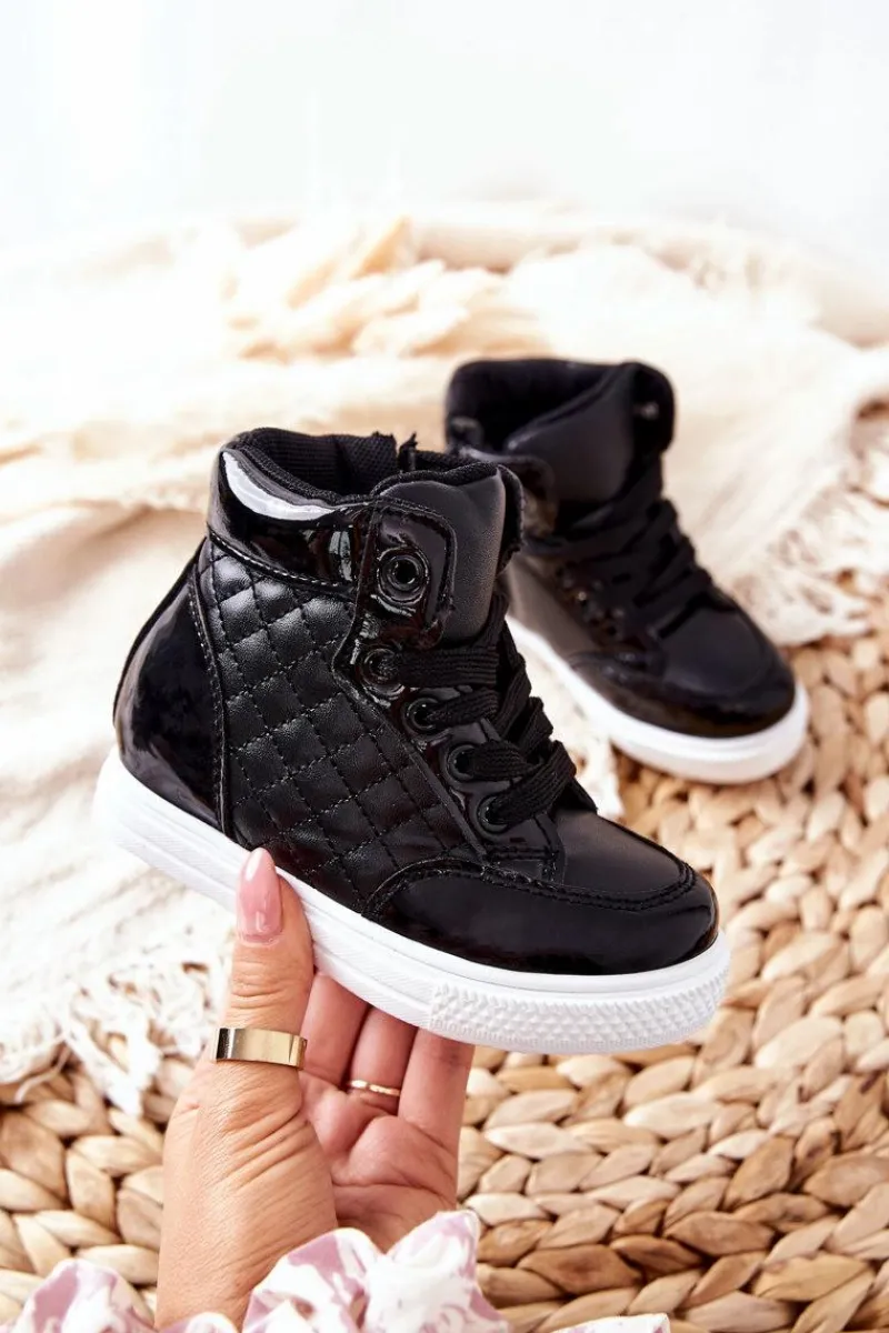 Chłopięce|Dziewczęce>Boto Dziecięce Botki Trampki Czarne Lizzie