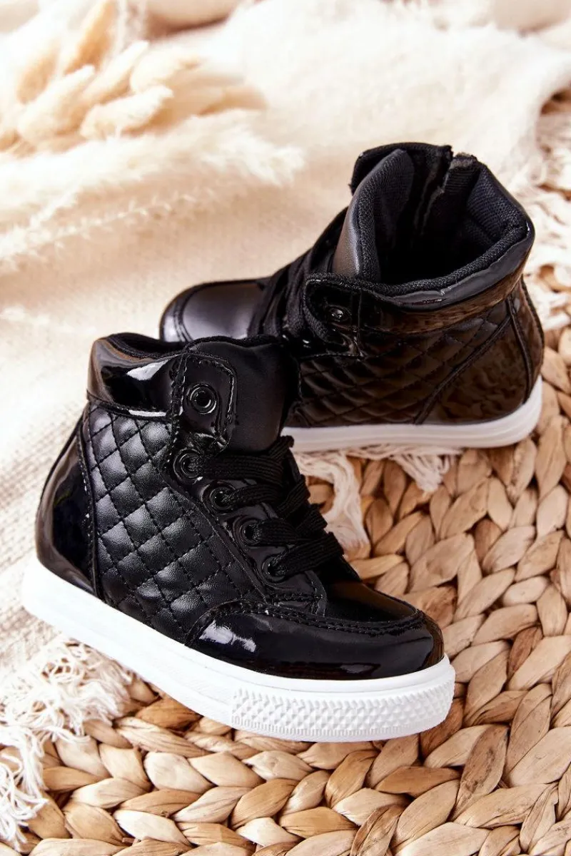 Chłopięce|Dziewczęce>Boto Dziecięce Botki Trampki Czarne Lizzie