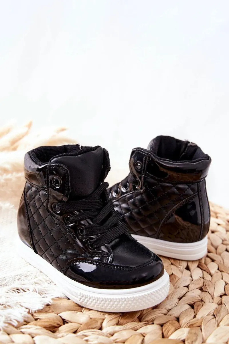 Chłopięce|Dziewczęce>Boto Dziecięce Botki Trampki Czarne Lizzie