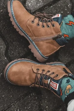 Hot Big Star Shoes Dziecięce Botki Trapery Big Star KK374130 Camel