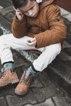 Hot Big Star Shoes Dziecięce Botki Trapery Big Star KK374130 Camel