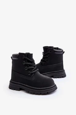 Best Boto Dziecięce Botki Trapery Na Suwak Czarne Bansi