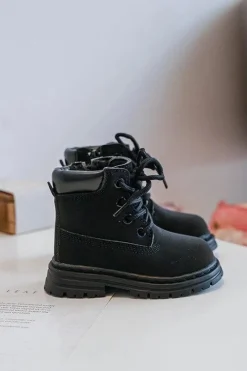 Best Boto Dziecięce Botki Trapery Na Suwak Czarne Bansi