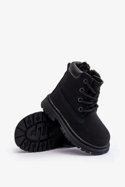 Best Boto Dziecięce Botki Trapery Na Suwak Czarne Bansi