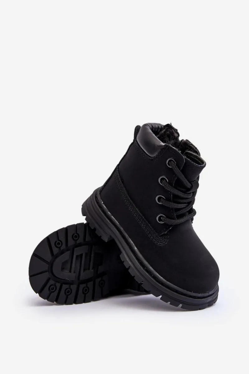 Best Boto Dziecięce Botki Trapery Na Suwak Czarne Bansi