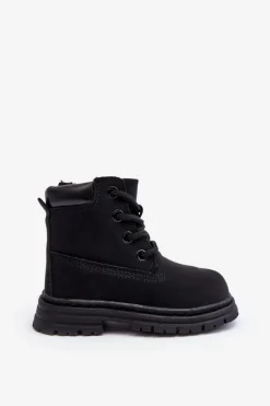 Best Boto Dziecięce Botki Trapery Na Suwak Czarne Bansi