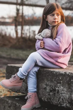 Clearance Boto Dziecięce Botki Trapery Na Suwak Różowe Bansi