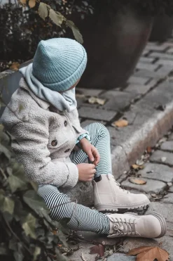 Dziewczęce></noscript>Boto Dziecięce Botki Trapery Na Suwak Beżowe Bansi