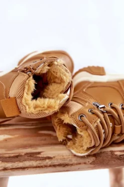 Chłopięce|Dziewczęce></noscript>Boto Dziecięce Botki Trapery Ocieplane Na Suwak Camel Marvin