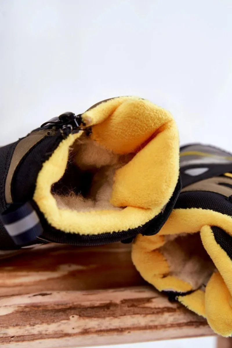 Sale Dziecięce Botki Trapery Ocieplane Wełną Khaki Marco Dzieci Chłopięce