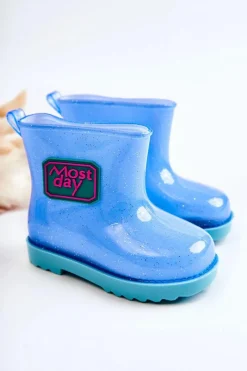 Chłopięce|Dziewczęce>Boto Dziecięce Brokatowe Kalosze e Rain Niebieski