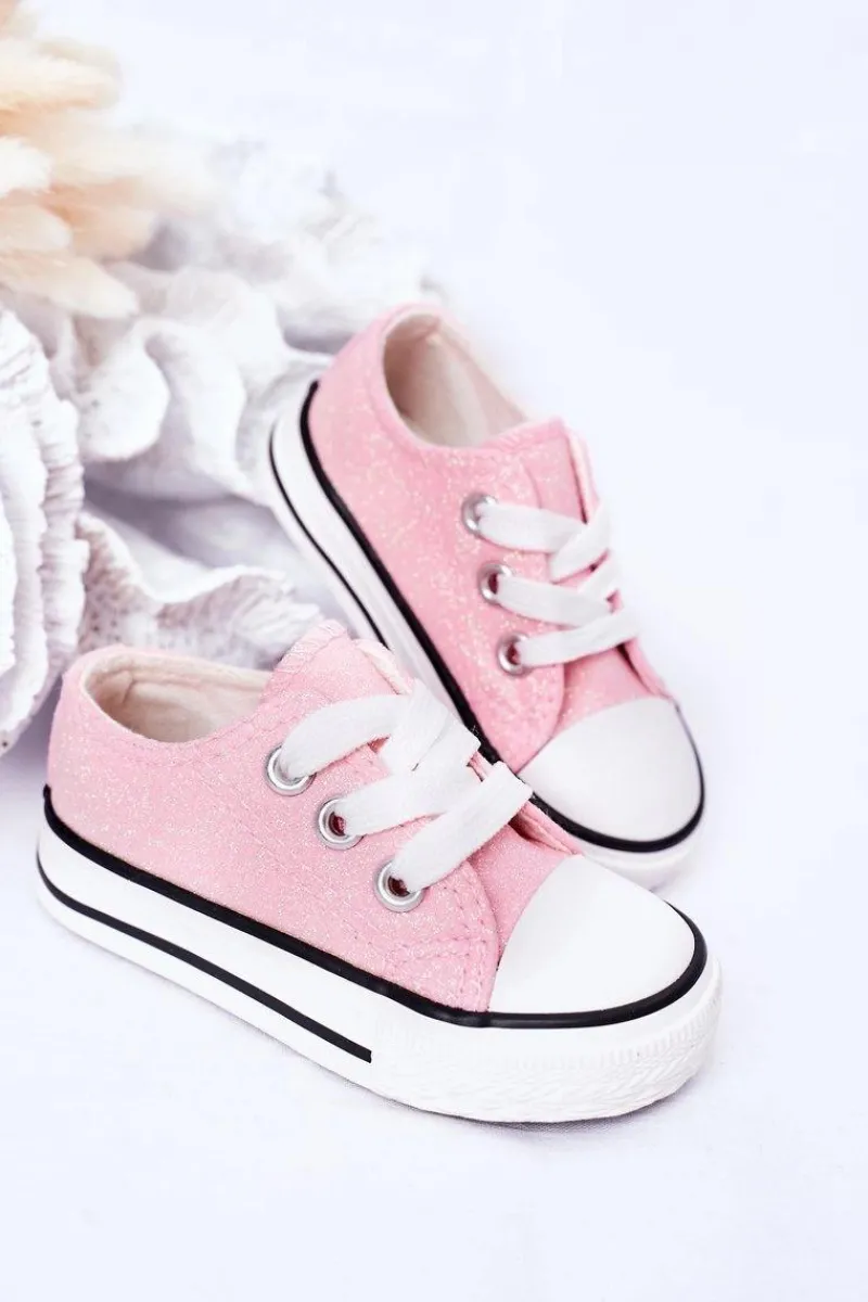 Clearance Dziecięce Brokatowe Trampki Różowe Bling-Bling Dzieci Dziewczęce|Back To School