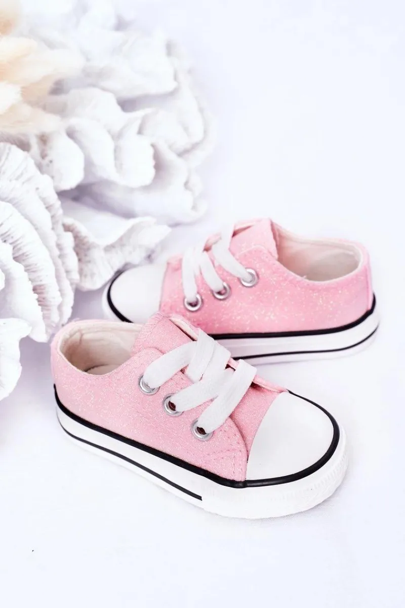 Clearance Dziecięce Brokatowe Trampki Różowe Bling-Bling Dzieci Dziewczęce|Back To School