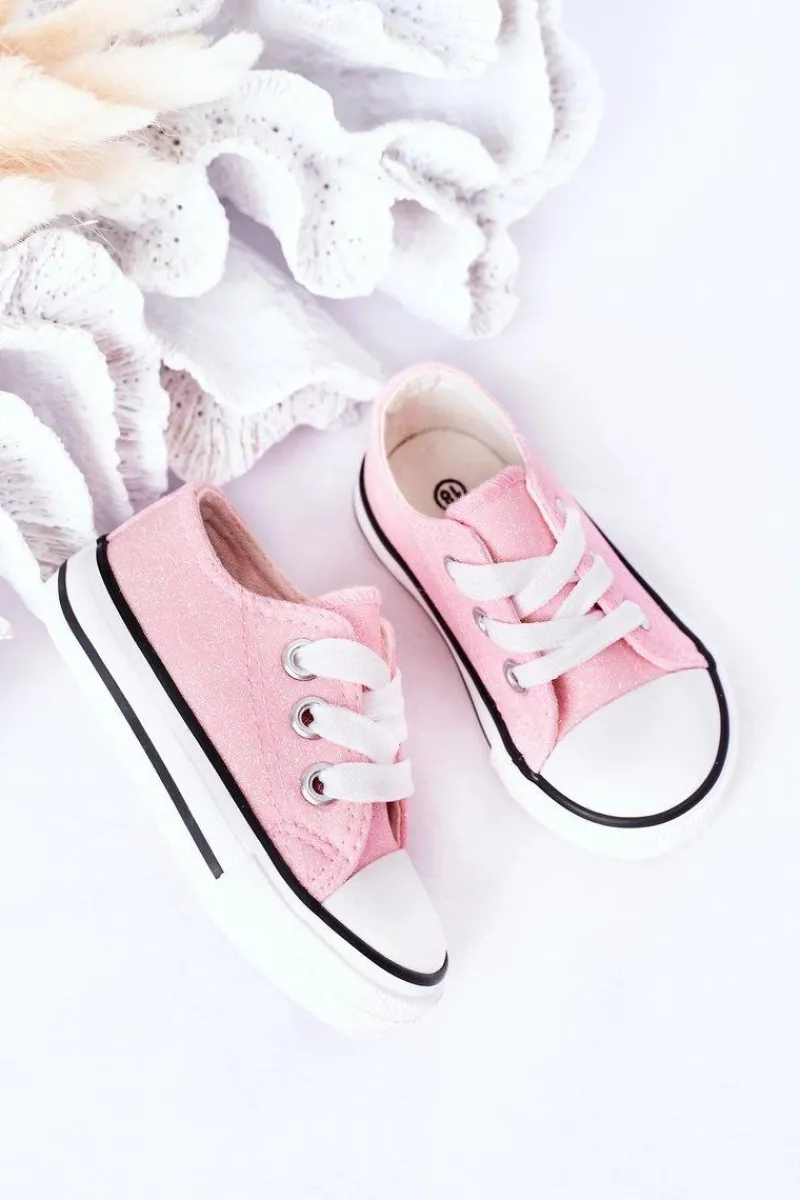 Clearance Dziecięce Brokatowe Trampki Różowe Bling-Bling Dzieci Dziewczęce|Back To School