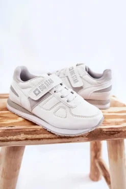 Back To School>Big Star Shoes Dziecięce Buty Sportowe Big Star KK374009 Białe Biały