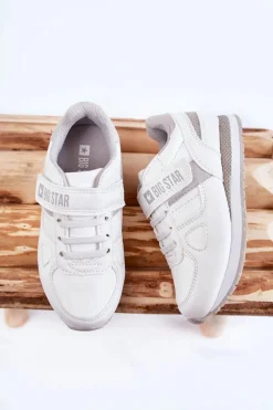 Back To School>Big Star Shoes Dziecięce Buty Sportowe Big Star KK374009 Białe Biały