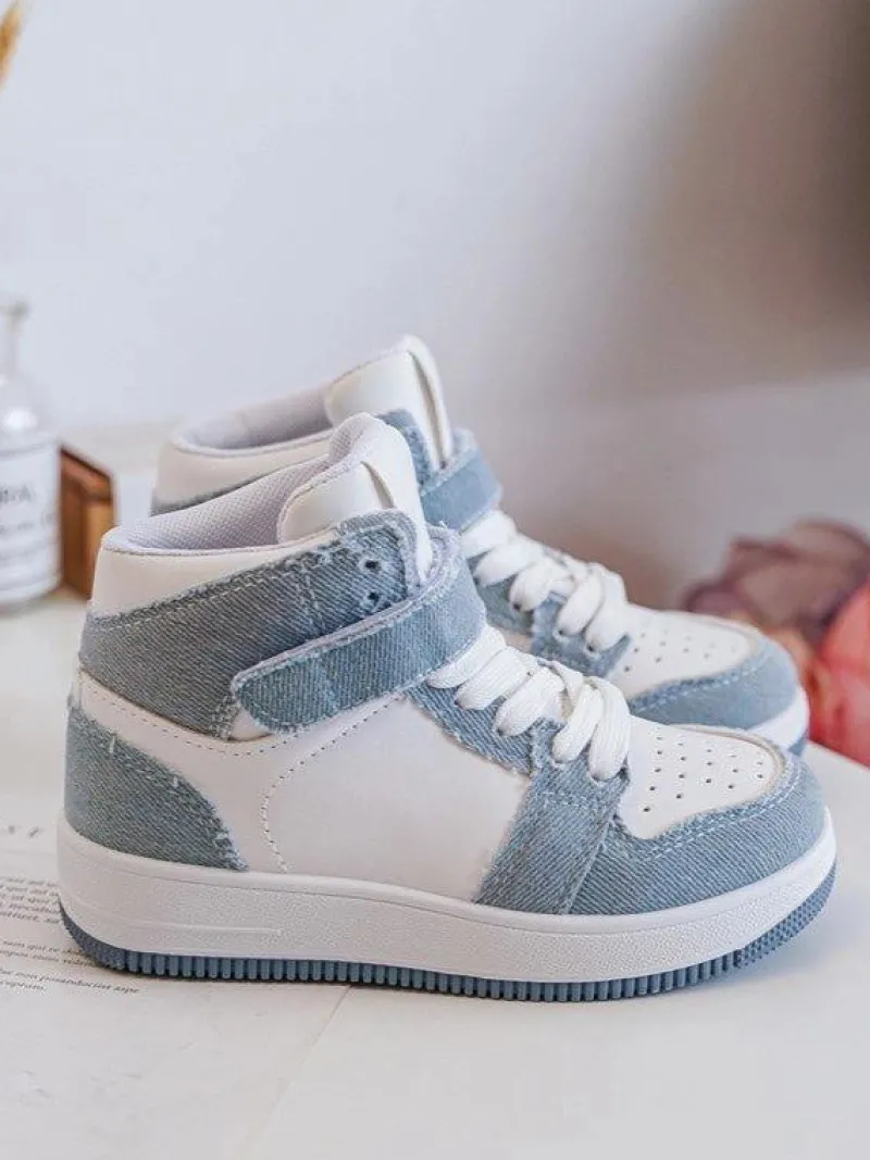 Chłopięce|Dziewczęce>Boto Dziecięce Buty Sportowe Jeansowe Biało-e Milara Niebieski