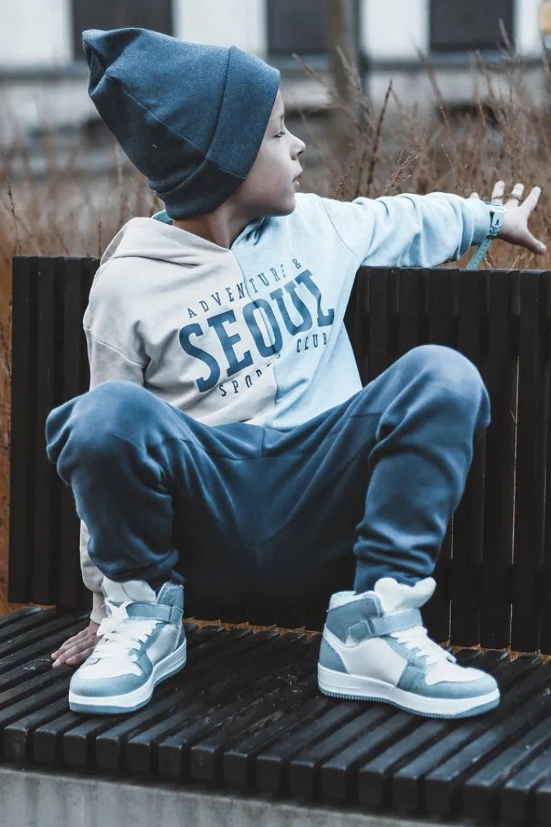 Chłopięce|Dziewczęce>Boto Dziecięce Buty Sportowe Jeansowe Biało-e Milara Niebieski