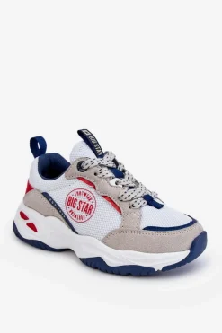 Clearance Dziecięce Buty Sportowe Memory Foam System Big Star JJ374269 Białe Dzieci Back To School
