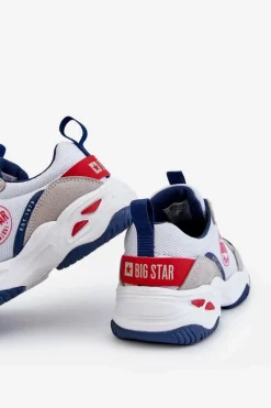 Clearance Dziecięce Buty Sportowe Memory Foam System Big Star JJ374269 Białe Dzieci Back To School