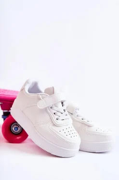 Chłopięce|Dziewczęce>Boto Dziecięce Buty Sportowe Na Rzepy Białe Elike Biały