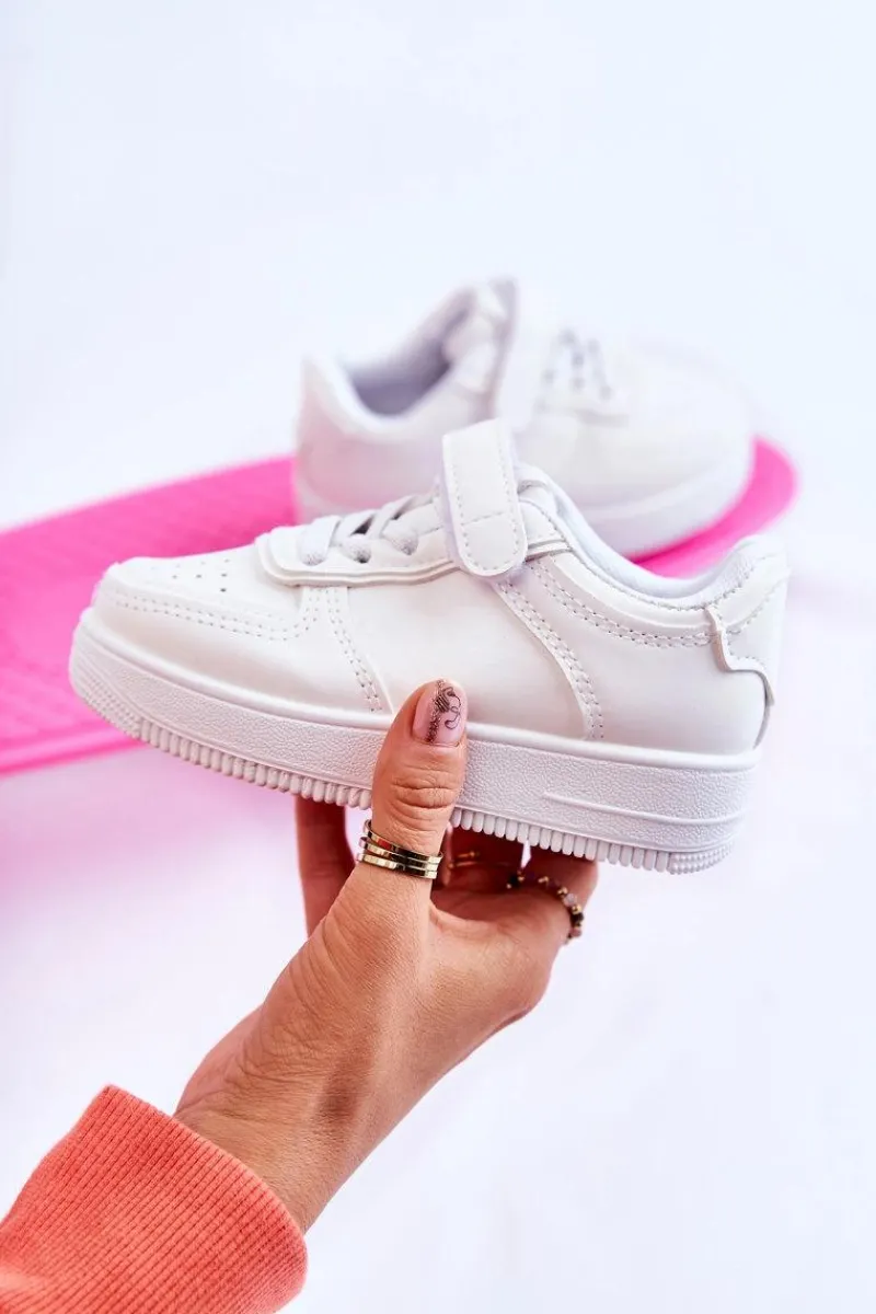 Chłopięce|Dziewczęce>Boto Dziecięce Buty Sportowe Na Rzepy Białe Elike Biały