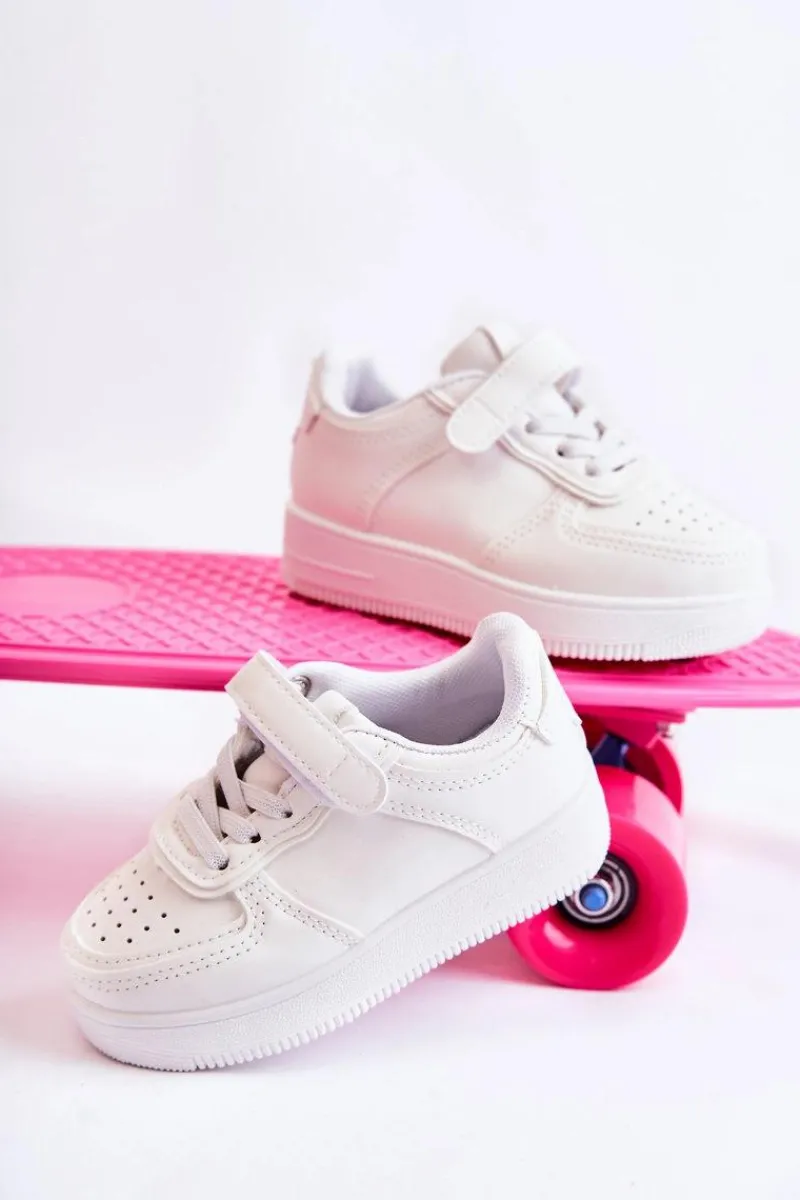 Chłopięce|Dziewczęce>Boto Dziecięce Buty Sportowe Na Rzepy Białe Elike Biały