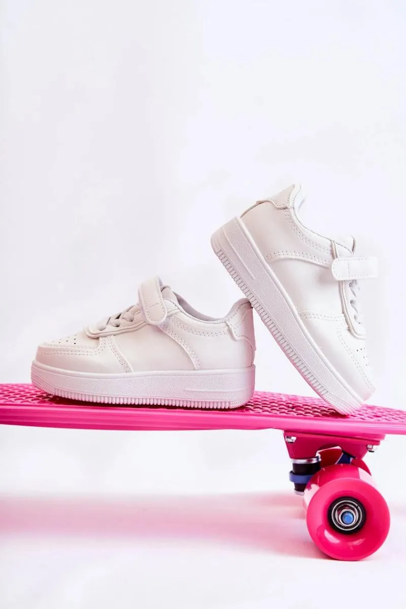 Chłopięce|Dziewczęce>Boto Dziecięce Buty Sportowe Na Rzepy Białe Elike Biały