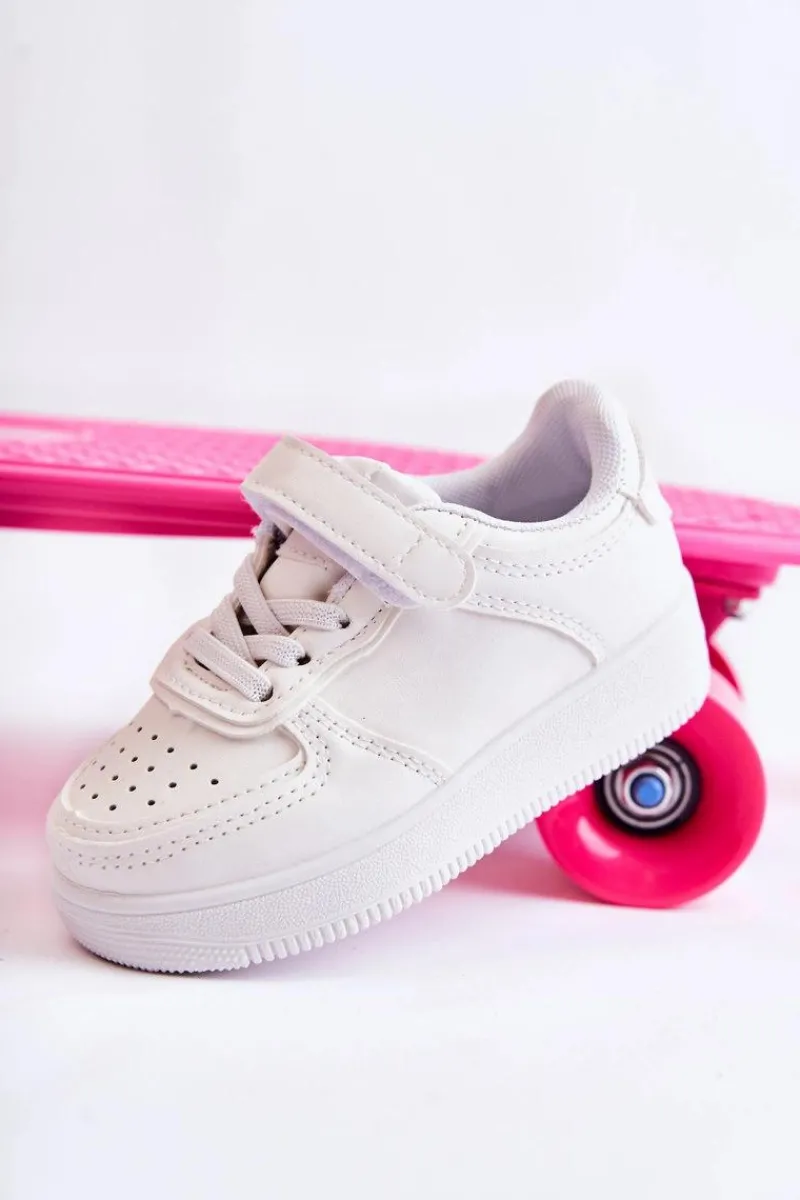 Chłopięce|Dziewczęce>Boto Dziecięce Buty Sportowe Na Rzepy Białe Elike Biały