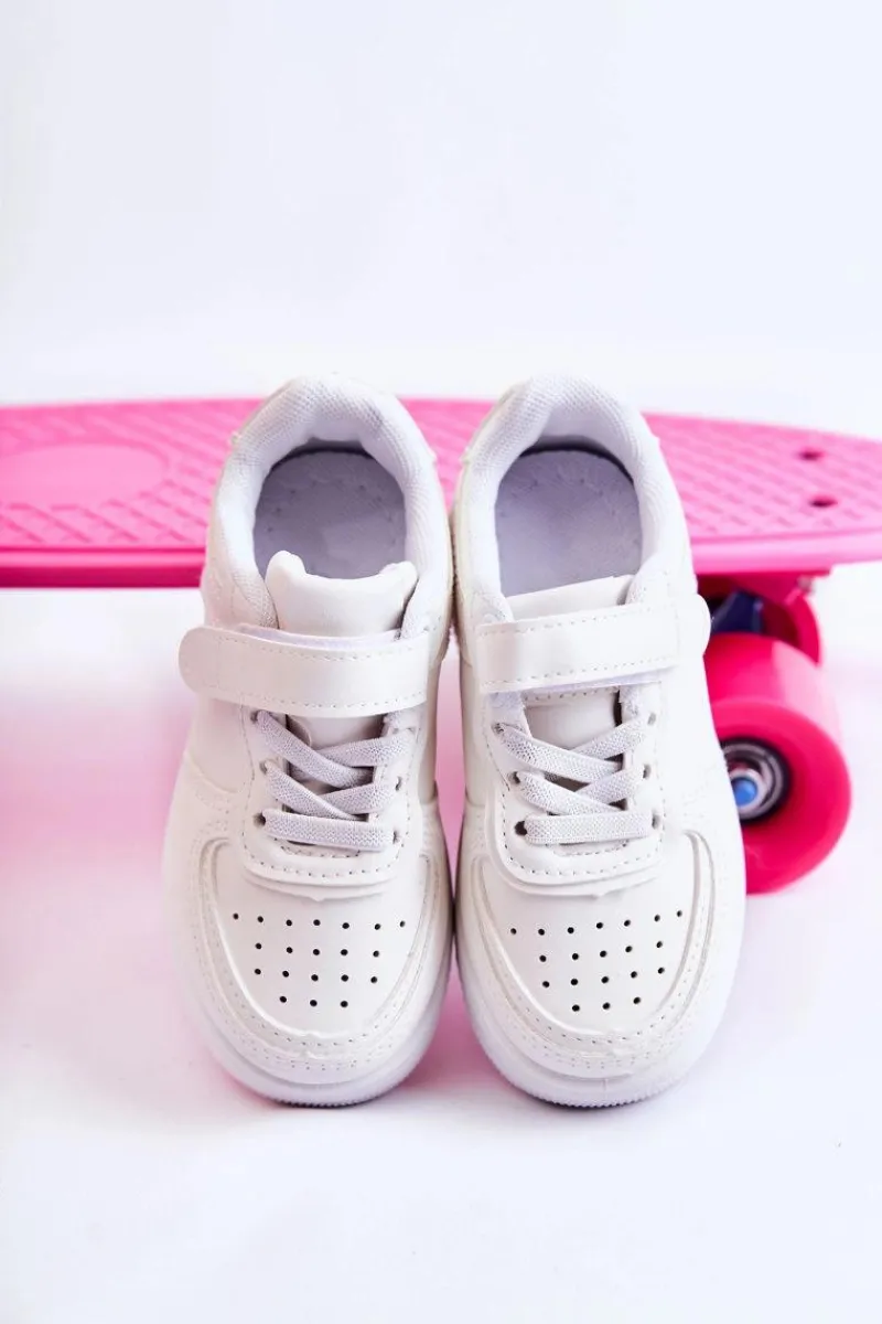 Chłopięce|Dziewczęce>Boto Dziecięce Buty Sportowe Na Rzepy Białe Elike Biały