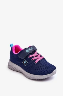 Outlet Dziecięce Buty Sportowe Na Rzep Granatowe Brego Dzieci Chłopięce|Dziewczęce