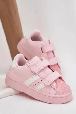 Outlet Dziecięce Buty Sportowe Sneakersy Z Eko Skóry Różowe Renel Dzieci Dziewczęce