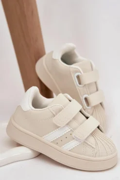 Dziewczęce>Boto Dziecięce Buty Sportowe Sneakersy Z Eko Skóry Beżowe Renel Beżowy