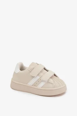 Dziewczęce>Boto Dziecięce Buty Sportowe Sneakersy Z Eko Skóry Beżowe Renel Beżowy