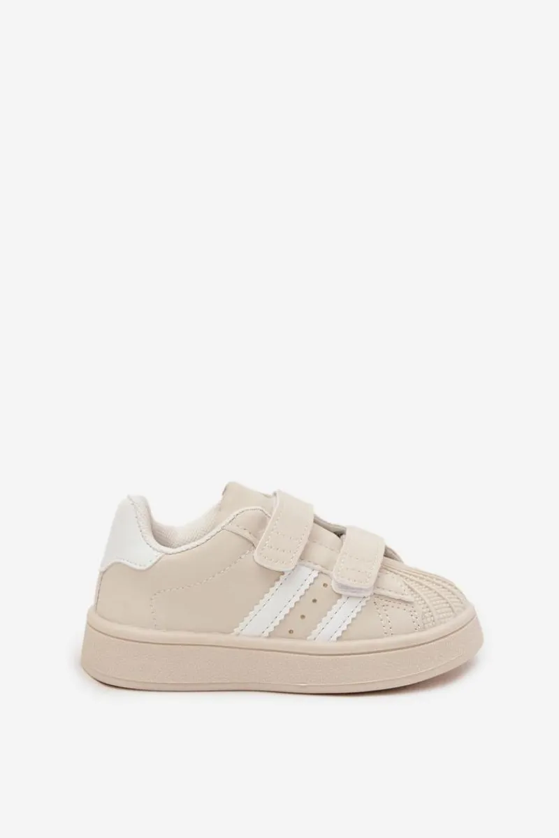 Dziewczęce>Boto Dziecięce Buty Sportowe Sneakersy Z Eko Skóry Beżowe Renel Beżowy