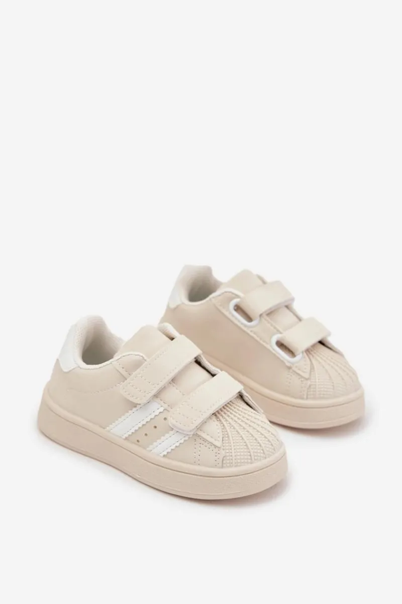 Dziewczęce>Boto Dziecięce Buty Sportowe Sneakersy Z Eko Skóry Beżowe Renel Beżowy