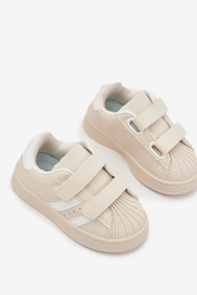 Dziewczęce>Boto Dziecięce Buty Sportowe Sneakersy Z Eko Skóry Beżowe Renel Beżowy