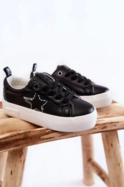 Online Dziecięce Buty Sportowe Sznurowane Big Star KK374223 Czarne Dzieci Back To School