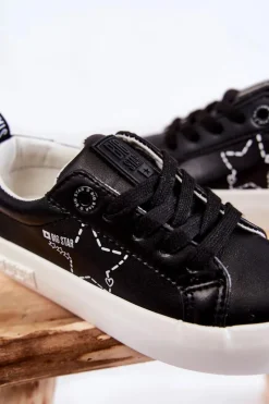 Online Dziecięce Buty Sportowe Sznurowane Big Star KK374223 Czarne Dzieci Back To School