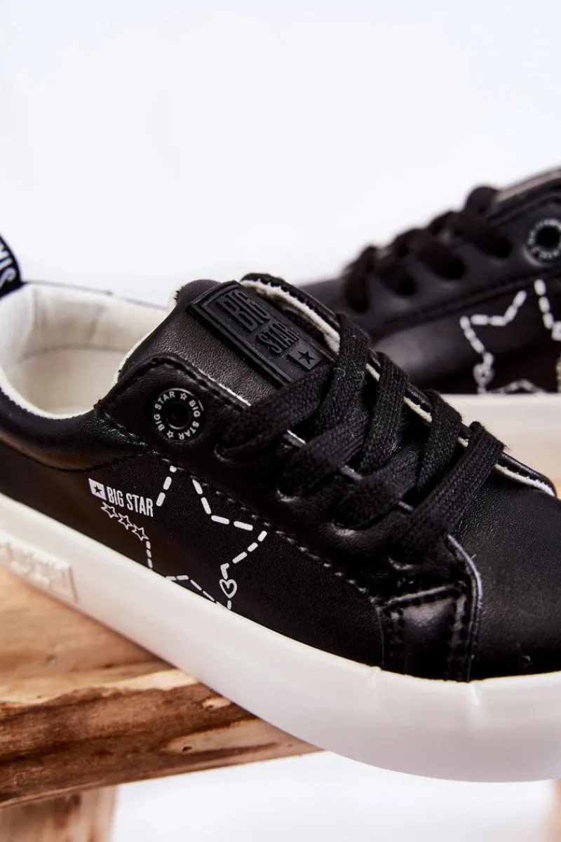 Online Dziecięce Buty Sportowe Sznurowane Big Star KK374223 Czarne Dzieci Back To School
