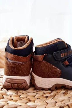 Best Dziecięce Buty Trekkingowe Big Star II374098 Granatowe Dzieci Chłopięce