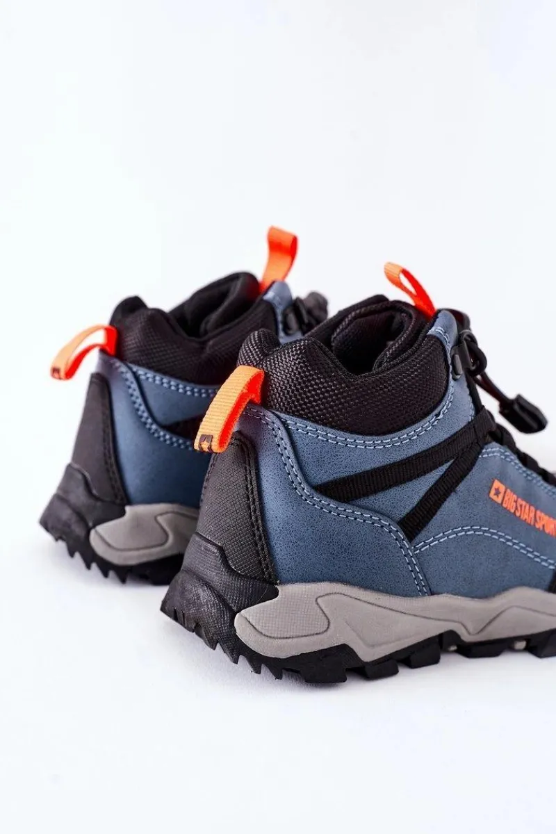 New Dziecięce Buty Trekkingowe Big Star GG374048 Granatowe Dzieci Chłopięce|Chłopięce