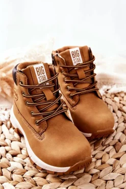 Clearance Big Star Shoes Dziecięce Buty Trekkingowe Big Star II374101 Camel